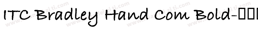 ITC Bradley Hand Com Bold字体转换